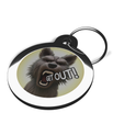 Funny Get Out Dog ID Name Tag