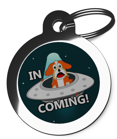 In Coming Alien Name Tag for Dogs