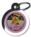Pink Unicorn Teddy ID Tag for Dogs