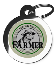 Working Farmer Pet Tag For Dogs