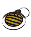 Bumble Bee Yellow and Black Striped Pet Name Tag