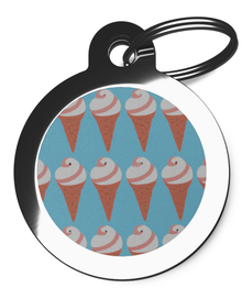 Ice Cream Dog Name ID Tags