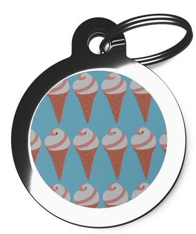 Ice Cream Dog Name ID Tags