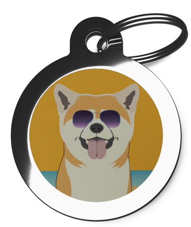 Akita Summertime Tag for Dogs