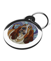 Basset Hound Stained Glass Dog Tag for Dogs 2