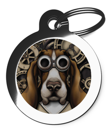 Basset Hound Steampunk Tag for Dogs