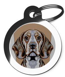 Beagle Art Nouveau Pet Tag for Dogs