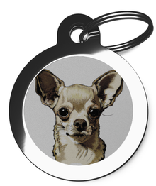 Chihuahua Art Nouveau Dog ID Tag