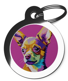 Chihuahua Pop Art Dog Tag for Dogs