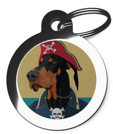 Doberman Pirate Breed ID Tag