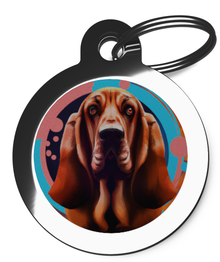 Bloodhound Graffiti Dog ID Tag