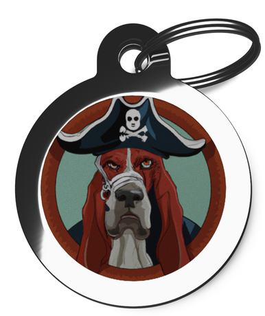 Bloodhound Pirate Pet Identity Tag