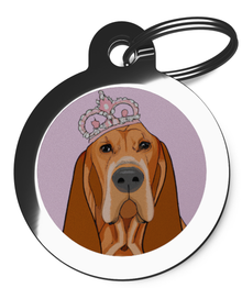 Bloodhound Princess ID Tag for Dogs