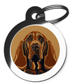 Bloodhound Art Nouveau Pet Name Tag