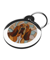 Bloodhound Stained Glass Pet Identity Tags 2