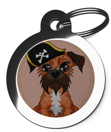 Border Terrier Pirate Breed ID Tag