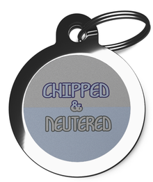 Blue Chipped & Neutered Pet Tag