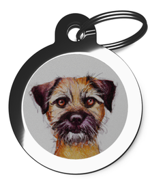 Border Terrier Portrait Tag for Dogs