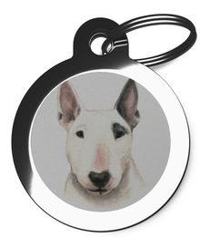 Bull Terrier Portrait Tag for Dogs