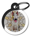 Bull Terrier Stained Glass Dog Tag for Dogs