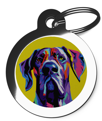 Great Dane Pop Art ID Tag for Dogs