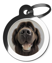 Newfoundland Fisheye Lens Dog Tags for Dogs