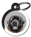 Newfoundland Portrait Dog Identity Tag