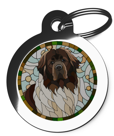 Newfoundland Stained Glass Breed Dog Tags