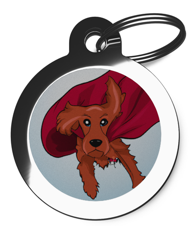 Irish Setter Superdog Pet Name Tag