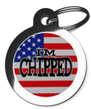 I'm Chipped Stars & Stripes Tag for Dogs