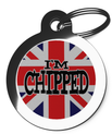 I'm Chipped Union Jack Pet Tag