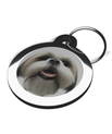 Lhasa Apso Breed Dog Tags - Fisheye Lens Design