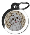 Stained Glass Maltese ID Tag for Dogs
