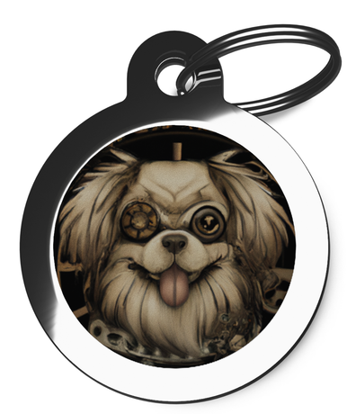 Steampunk Pekingese ID Tag for Dogs