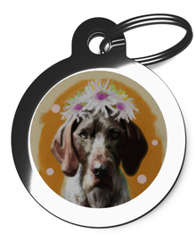 Pointer Hippy Dog Tag for Dogs