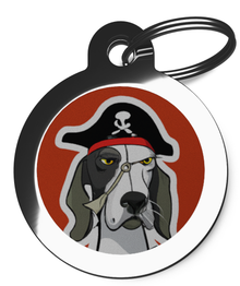 Pointer Pirate Tag for Dogs