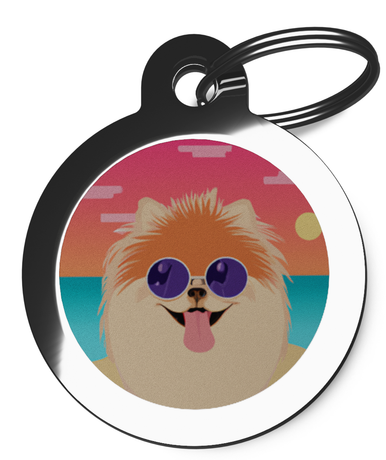 Pomeranian Summer Lovin' ID Tag for Dogs