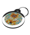 Stained Glass Pomeranian Breed Dog Tag
