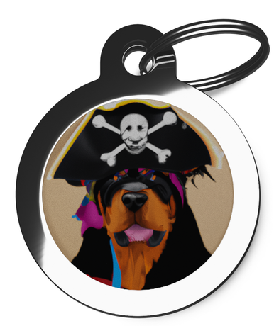 Pirate Rottweiler Breed ID Tag 