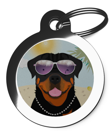 Rottweiler Summer Lovin' ID Tag for Dogs