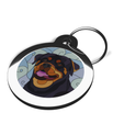 Stained Glass Rottweiler Pet Tag