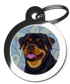 Stained Glass Rottweiler Pet Tag