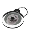 Samoyed Fisheye Lens Pet Name Tag