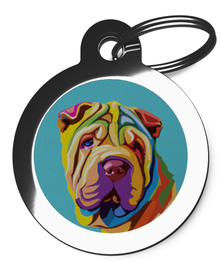 Shar-Pei Pop Art Pet Tag