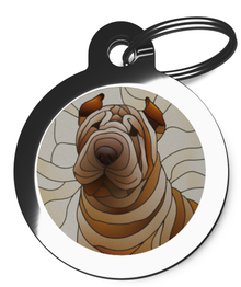 Shar-Pei Stained Glass Pet Tag for Dogs