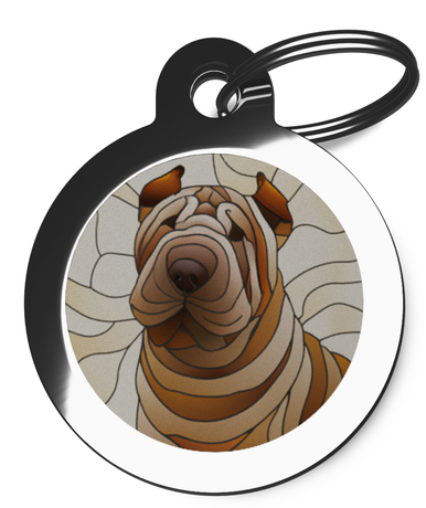 Shar-Pei Stained Glass Pet Tag for Dogs