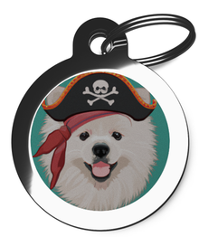 Spitz Pirate Themed Dog Tag for Dogs