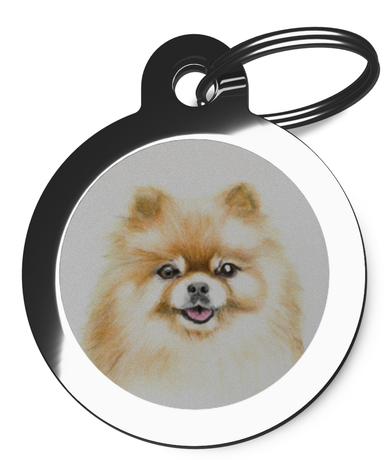 Spitz Portrait Dog Tag for Dogs