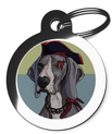 Weimaraner Pirate Dog Tag for Dogs