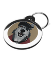 Pirate Themed Wolfdog Dog Tag for Dogs